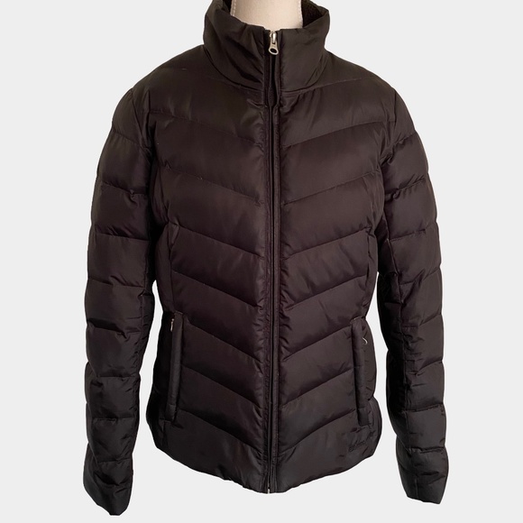Eddie Bauer Womens Black EB550 Goose Down Puffy Winter Outdoor Jacket-Sz-M - Picture 1 of 16